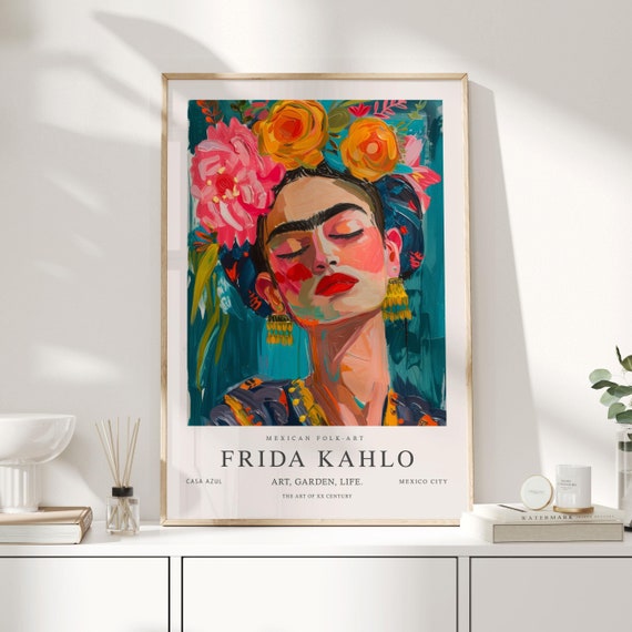 Frida, Frida Khalo, Frida Kahlo Poster, Frida Kahlo Print, Exhibition Poster, Trendy Wall Art, Museum Poster, Feminist Art, Mexican Art