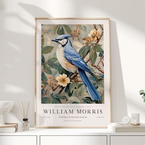 William Morris Print, William Morris Art, Exhibition Poster, Birds William Morris, Cottagecore Decor, Bird Wall Art, Bird Prints, Vintage
