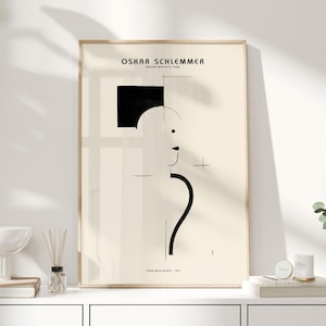 Oskar Schlemmer Wall Art, Bauhaus Poster, Bauhaus, Bauhaus Print, Berlin, Bauhaus Wall Art, Minimalist Art, Neutral Wall Art, Abstract