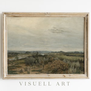 Landscape Painting, Landscape Wall Art, Vintage Landscape Print, Large Landscape Art,  Wall Art, Forest Decor, Vintage Art
