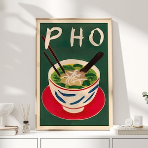 Pho Print, Pho Poster, Pho Gifts, Pho Art, Pho Wall Art, Kitchen Wall Art, Food Poster, Food Art, Vietnam Art, Vietnam Print, Vietnamese Art