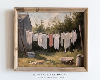 Laundry Room Art, Laundry Room Print, Vintage Laundry Room Art ...