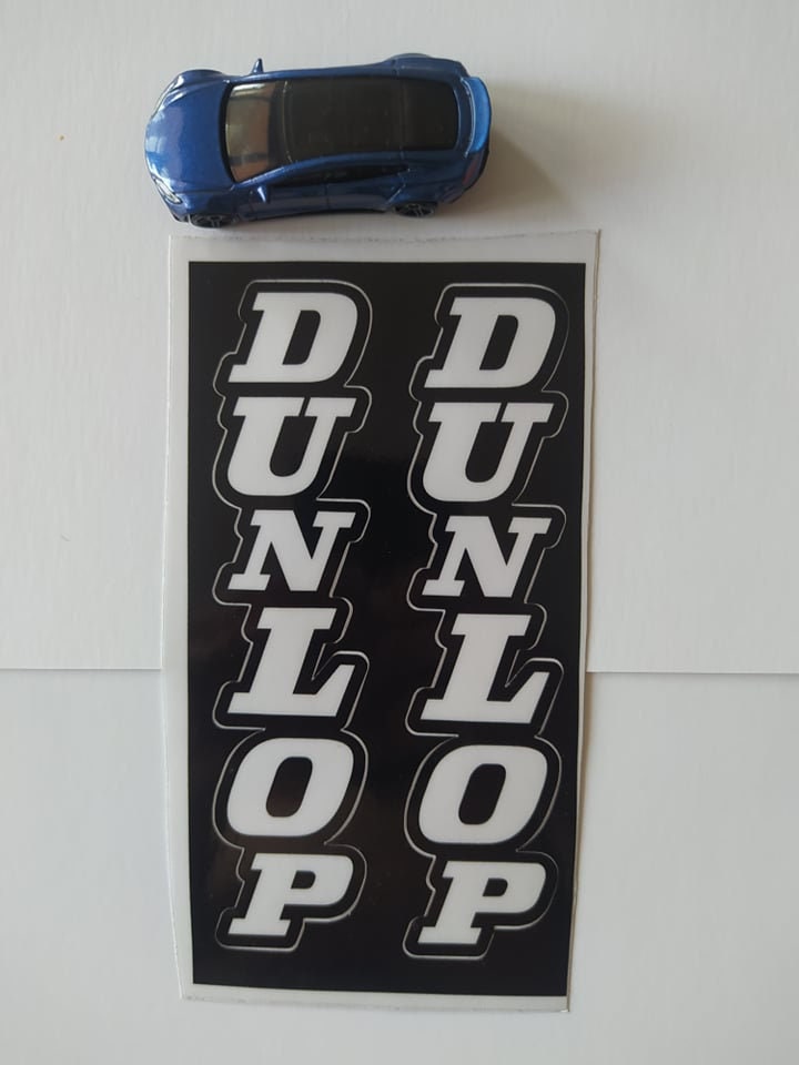 Dunlop sticker decal 8" x 2" 