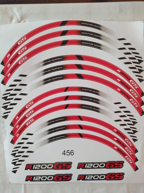 R1250GS motorcycle decals wheel rim stickers set bmw r1250 GS 19''17'' stripes M 