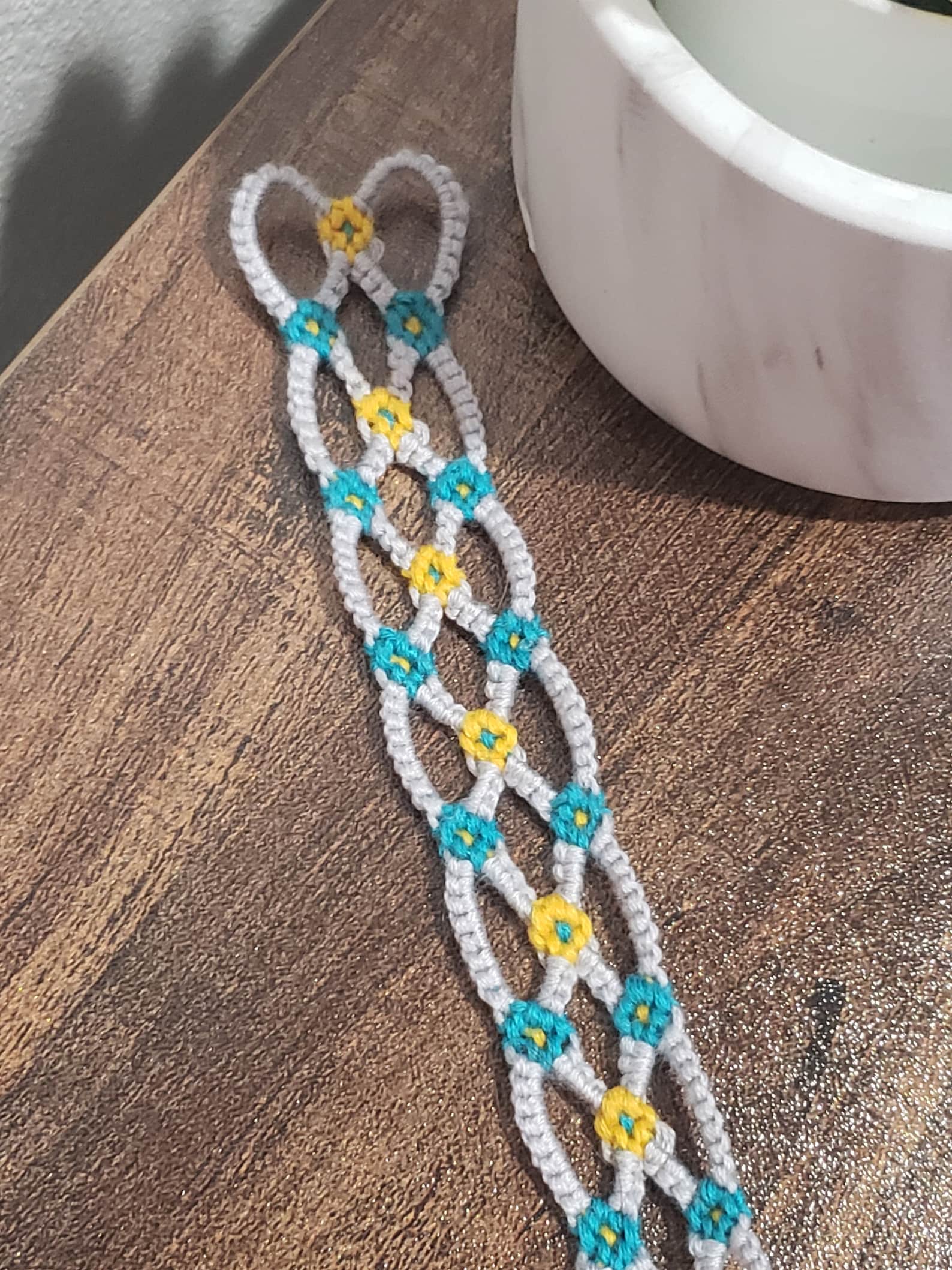 Hand woven double daisy chain friendship bracelet Etsy