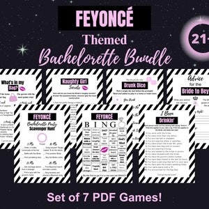 Feyoncé Bachelorette Party Games Bundle | Beyhive Bride | Drunk in Love | Printable Games | Drinking Games | Hen Party | 7 Games