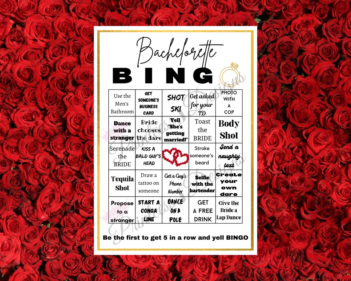 The Bachelorette TV Show Themed Party Games Bundle Printable Games ...