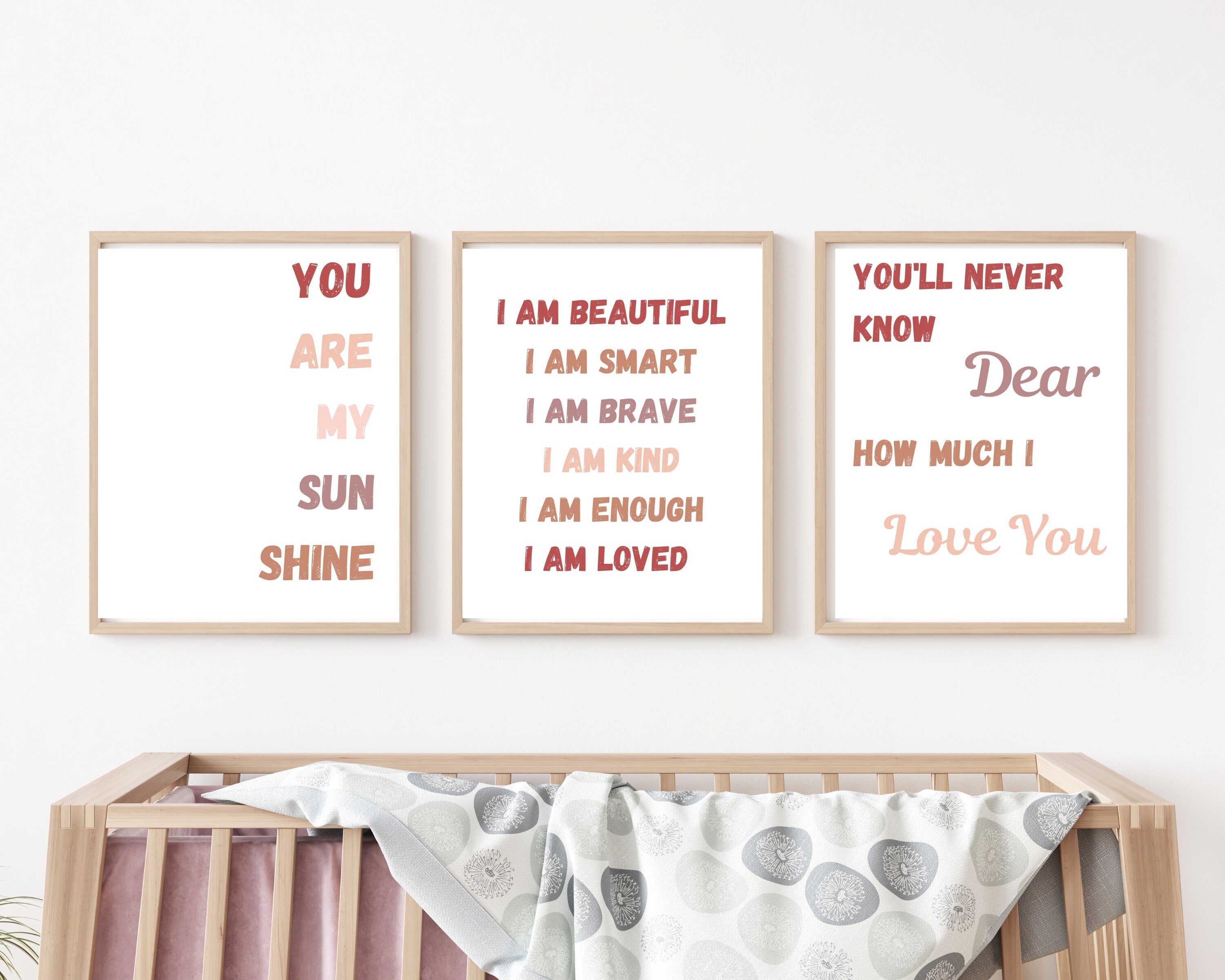 Boho Red Rainbow PRINTABLE Wall Art for Nursery Decor| Kid's Room Decor ...