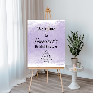 Wizard BRIDAL SHOWER Welcome Sign Template | HP Themed Bridal Shower | Editable Welcome Sign | Wedding Shower | Instant Download | 4 sizes