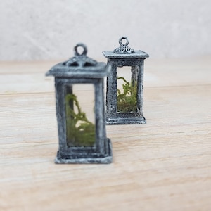 Dollhouse miniatures 12th scale set of two vintage lanterns