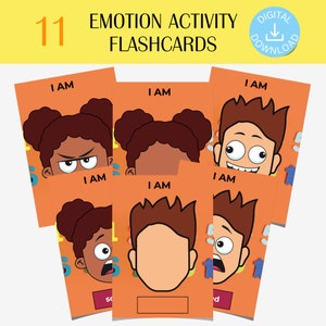 Emotionale Aktivität für Kinder - Emotionales Bewusstsein, Kommunikationsfähigkeit, Vorschullernspiel, Arbeitsblätter, digitaler Download