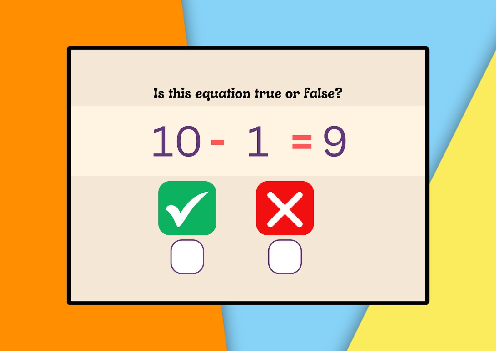 Crosscheck, True or False Game Math Games for Kids. Educational ...