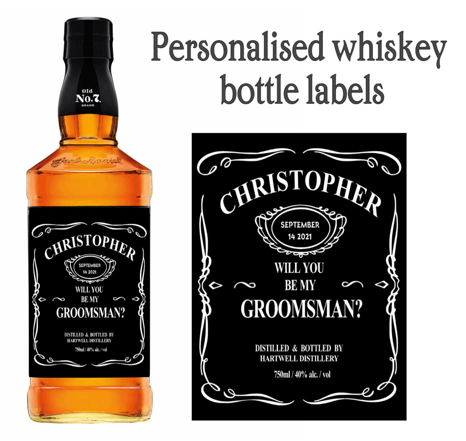 Jack Daniels Whiskey Bottle Labels Etsy