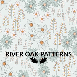 Spring Summer Boho Floral Seamless Pattern for Fabric sublimation repeating file for Commercial Use