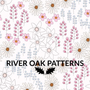 Boho Floral Spring Summer Seamless Pattern for Fabric sublimation repeating file for Commercial Use