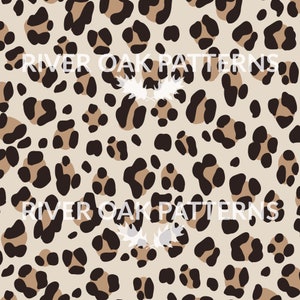 Neutrales Leopardenfell nahtloses digitales Wiederholungsmuster für kommerzielle Nutzung beige braune Safari-Tierhaut