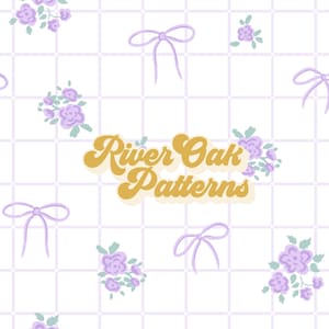 Lila Ostern Kokette Bögen und Blumen auf Karos Rapportmuster Lavendel adrette süße digitale Datei für Stoff Kinderkleidung