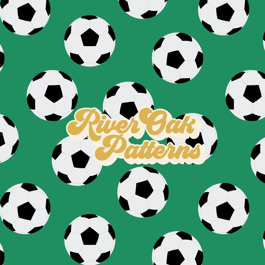 Football Soccer Ball Seamless Digital Repeat Pattern for Commercial Use ...