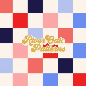 blue and red checkered Seamless repeat pattern File for commercial use, 90s retro geometric design