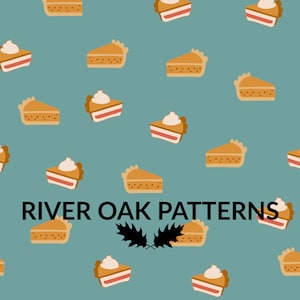 Pumpkin Pie Seamless Digital Repeat Pattern for Commercial Use Thanksgiving Dessert