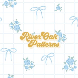 Blaue Kokette Bögen und Blumen auf Karos Rapportmuster Ostern Vintage adrette süße digitale Datei für Stoff Kinderkleidung