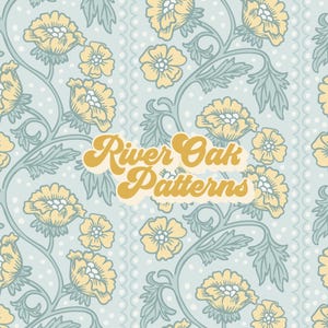 Fichier numérique de fleurs printanières grimpantes florales transparentes répétées pour arts et métiers, jaune et vert, fleurs à rayures verticales