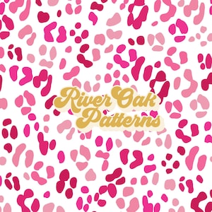 pink leopard print Seamless Pattern valentines day love fun trendy animal print repeating file for Fabric sublimation commercial use