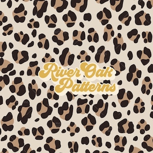 Leopard Print Seamless Pattern: Beige Brown Neutral Safari Animal (Digital File Download)