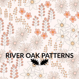 Boho Floral Spring Summer Seamless Pattern for Fabric sublimation repeating file for Commercial Use