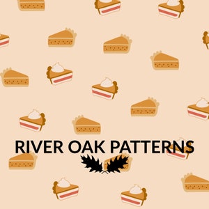 Pumpkin Pie Seamless Digital Repeat Pattern for Commercial Use Thanksgiving Dessert