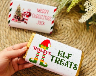 Christmas Personalised Galaxy Chocolate Wrappers | Custom Name Design | Stocking Filler | Secret Santa | Festive Gift | Teacher Gift | Elf