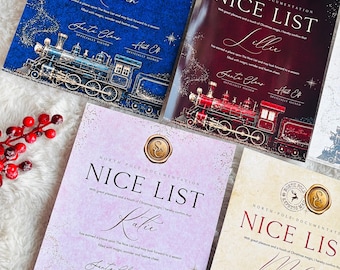 Personalised Nice List Certificate, Santa Nice List Certificate, Custom Christmas Certificate, North Pole Letter, Christmas Eve Box