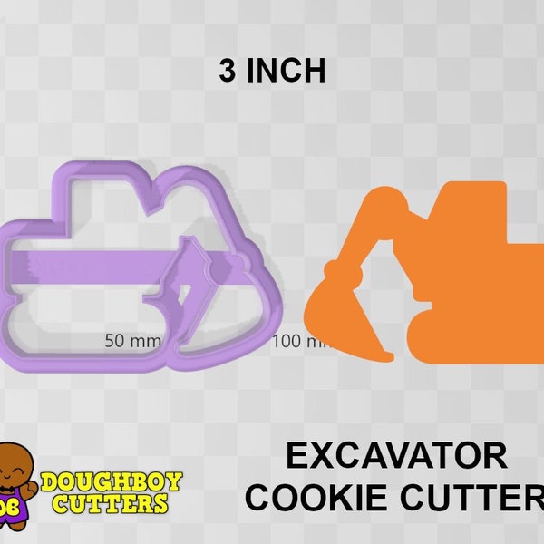 Excavator Cookie Cutter Etsy
