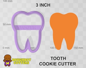 Tooth Cookie Cutter | dough, fondant or polymer clay cutter |  Various sizes | Shapes for cookies, craft and Jewelry