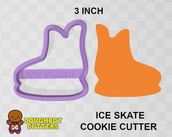 Ice Skate Cookie Cutter | dough, fondant or polymer clay cutter |  Various sizes | Shapes for cookies, craft and Jewelry