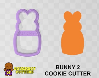 Bunny 2 Cookie cutter | Various sizes | dough, fondant or polymer clay cutter | Shapes for cookies, craft and Jewelry | Easter