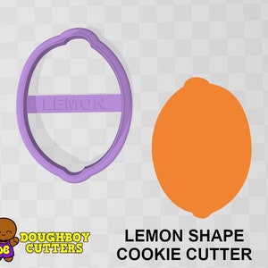 Lemon Shape Cookie Cutter | dough, fondant or polymer clay cutter |  Various sizes | Shapes for cookies, craft and Jewelry