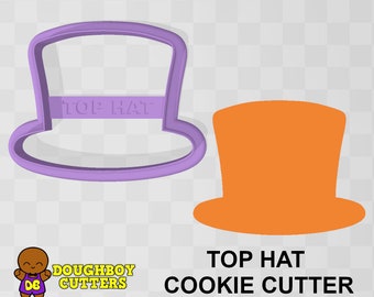 Top Hat Cookie Cutter | dough, fondant or polymer clay cutter | Various sizes | Shapes for cookies, craft and Jewelry