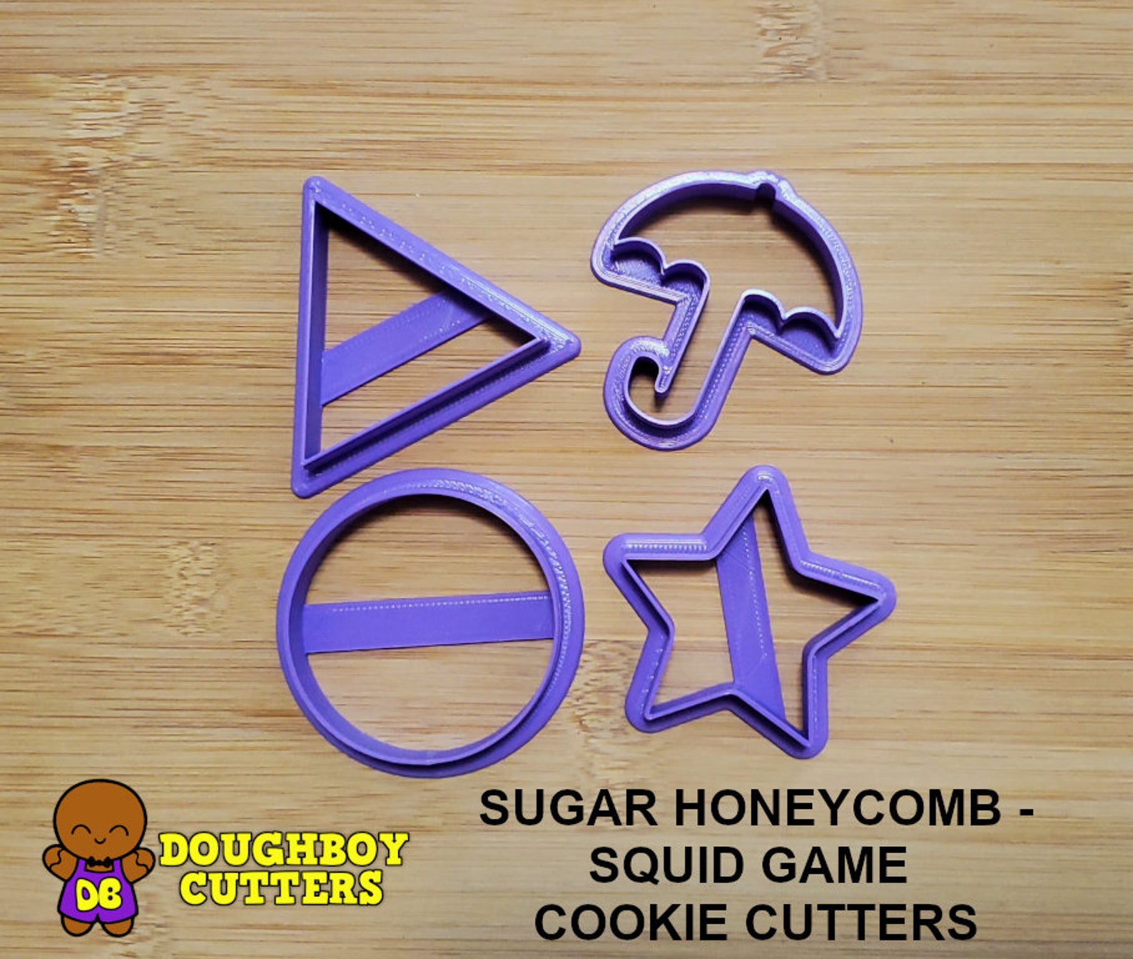 Squid Game Cookie Cutters Sugar Set of 4 Shapes Etsy Australia
