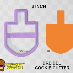 Dreidel Cookie Cutter | dough, fondant or polymer clay cutter |  Various sizes | Shapes for cookies, craft and Jewelry