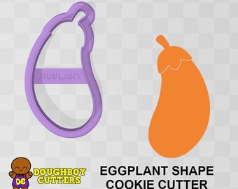 Eggplant Cookie Cutter | dough, fondant or polymer clay cutter |  Various sizes | Shapes for cookies, craft and Jewelry