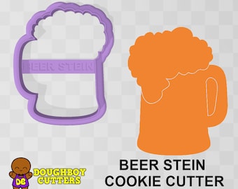 Beer Stein Cookie Cutter | dough, fondant or polymer clay cutter | Various sizes | Shapes for cookies, craft and Jewelry