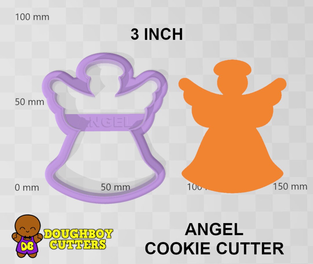 Angel Cookie Cutter Dough Fondant or Polymer Clay Cutter Etsy