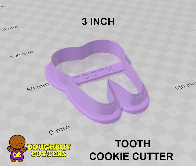 Tooth Cookie Cutter dough, fondant or polymer clay cutter Various sizes Shapes for cookies, craft and Jewelry image 4