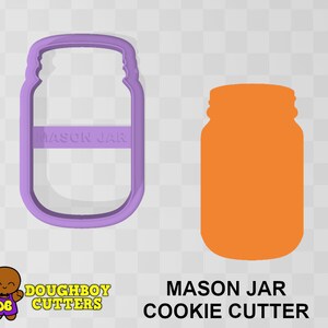 Mason Jar Cookie Cutter | dough, fondant or polymer clay cutter |  Various sizes | Shapes for cookies, craft and Jewelry