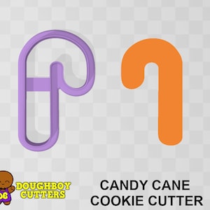Candy Cane Cookie Cutter | dough, fondant or polymer clay cutter | Various sizes | Shapes for cookies, craft and Jewelry | Winter theme