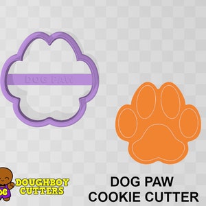 Dog Paw Cookie Cutter | dough, fondant or polymer clay cutter | Various sizes | Shapes for cookies, craft and Jewelry | Winter theme