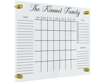 Personalized Calendar | Dry Erase Whiteboard | Custom Family Calendar | Command Center | Office Calendar | Monthly Planner Calendar 2023