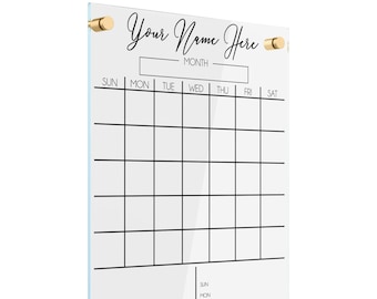 Custom White Board Calendar | Family Calendar Dry Erase | To Do List and Notes | Vertical 2023 Planner | Monthly Calendar