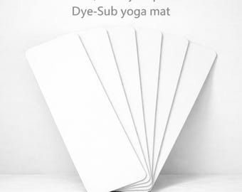 Blank White Dye-Sub Yoga Mat – Heat Press Ready, Soft Suede Top, Non-Slip Recycled Neoprene Bottom – Printable Mats for Sublimation